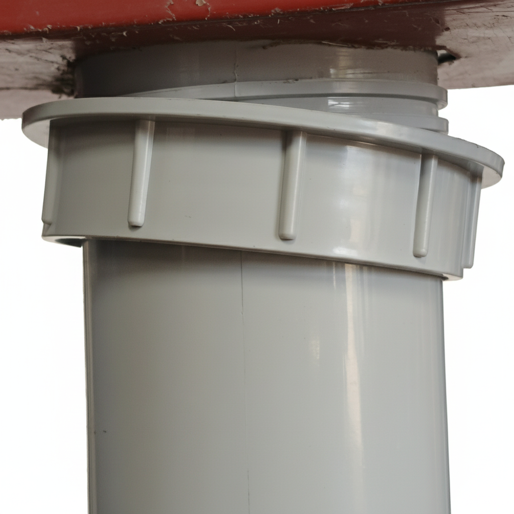 Embudo Conector de Bajada PVC para Canaleta (100mm)