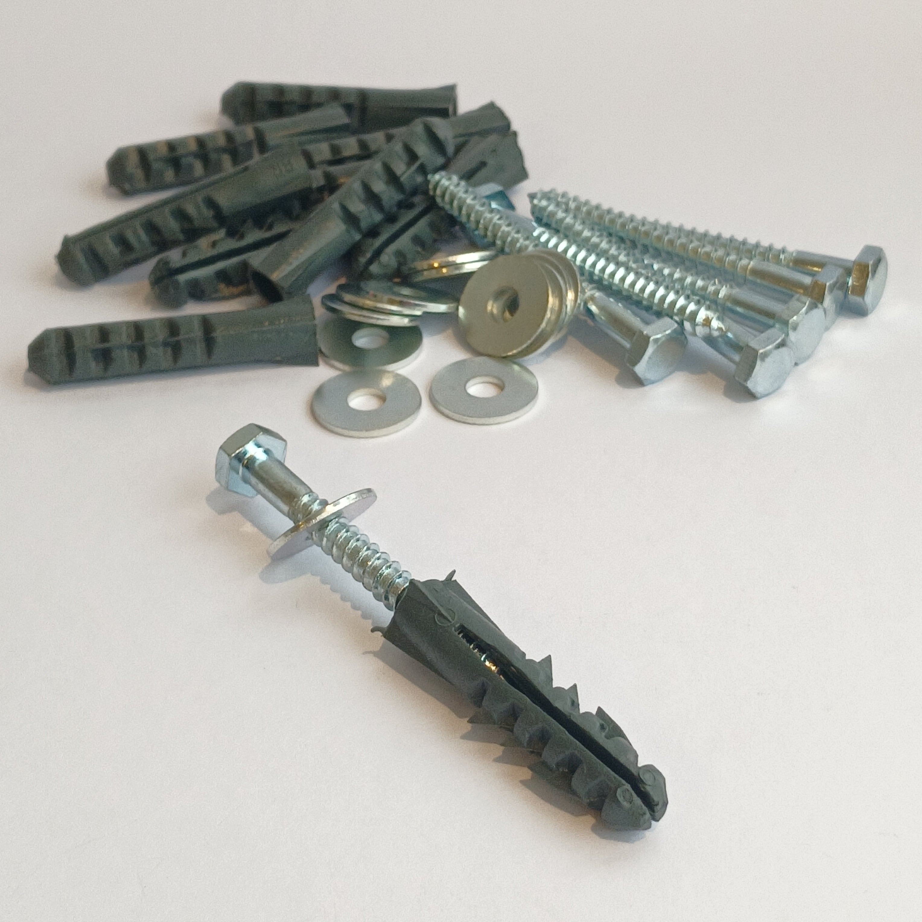 Kit Anclaje a H° - Tornillo N.º 10 + arandela + taco