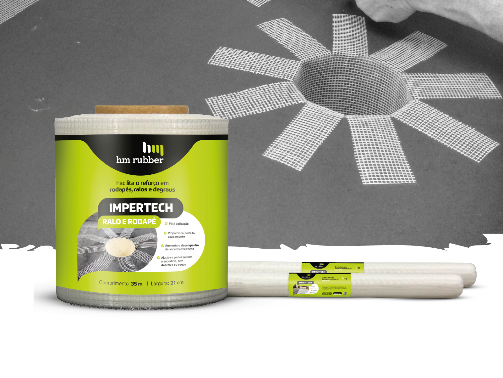 HM-rubber - Malla Estructurante (10 cm x 50 m)