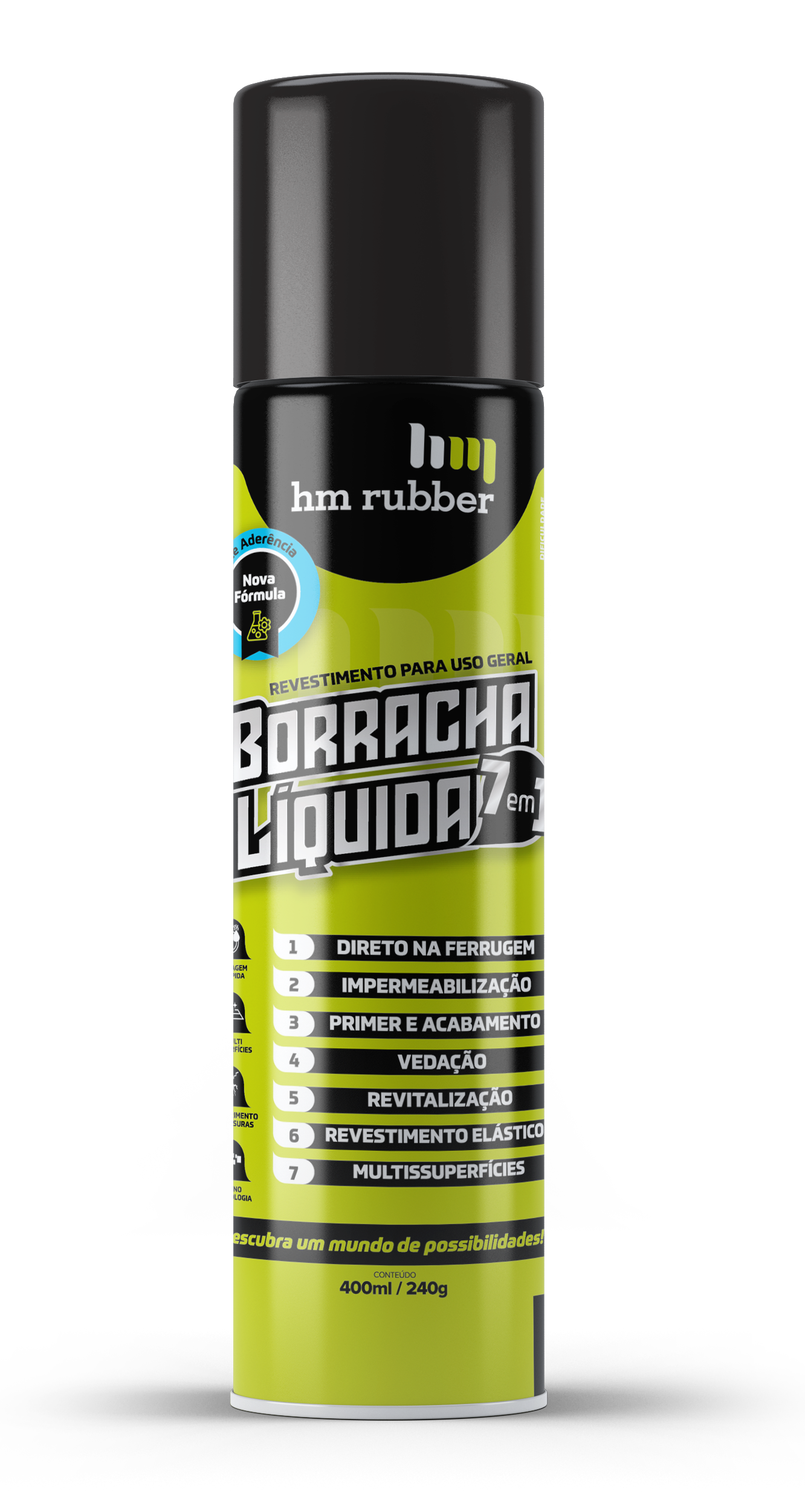 HM-rubber - Caucho Líquido 7 en 1 - Spray Aerosol (240g / 400ml)